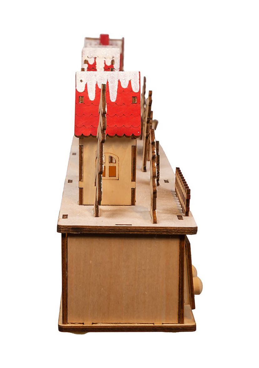6.7-Inch Light-Up Christmas Village With Advent Calender