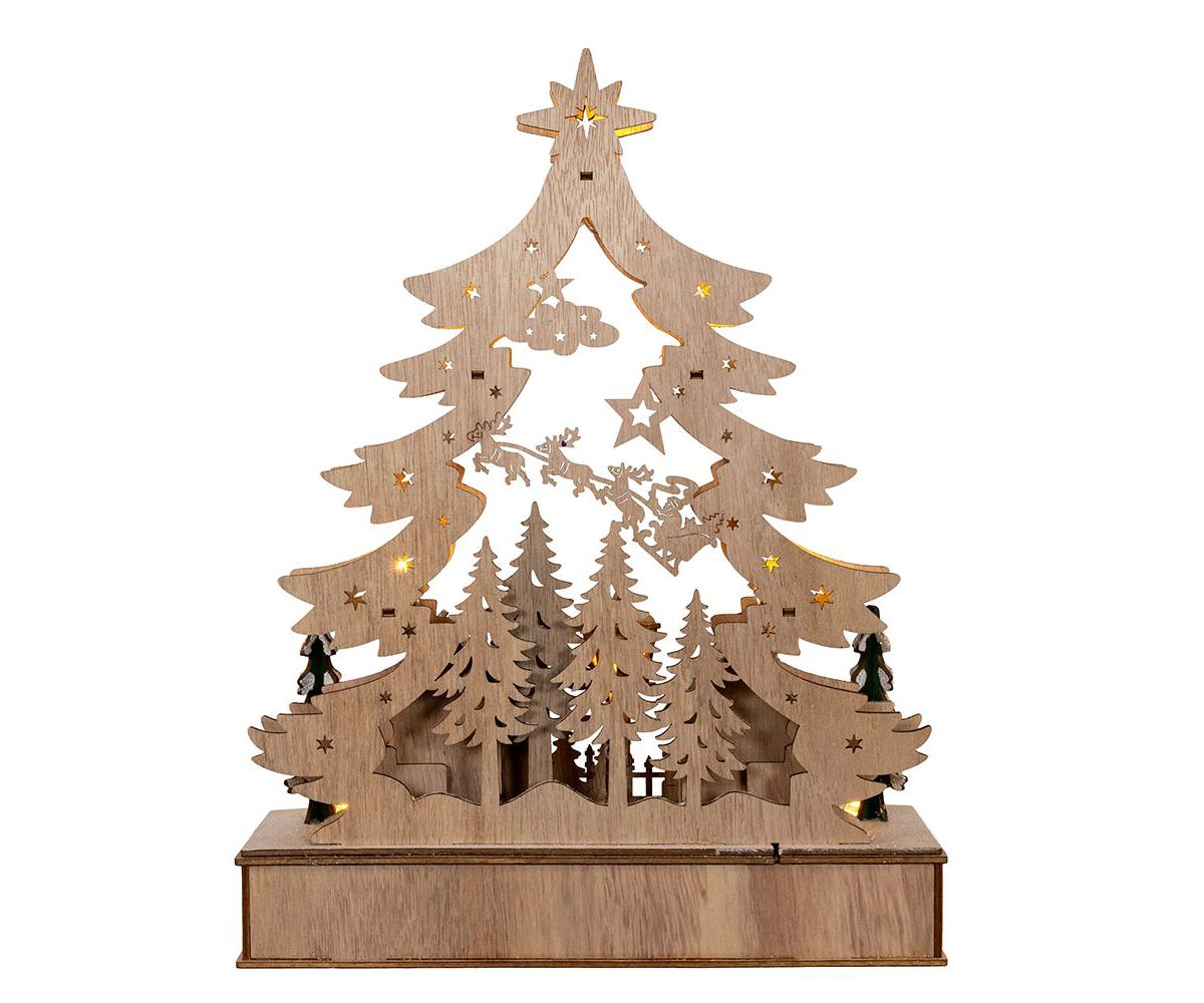 Kurt Adler 12.6-Inch Battery Operated Lighted Christmas Tree Village