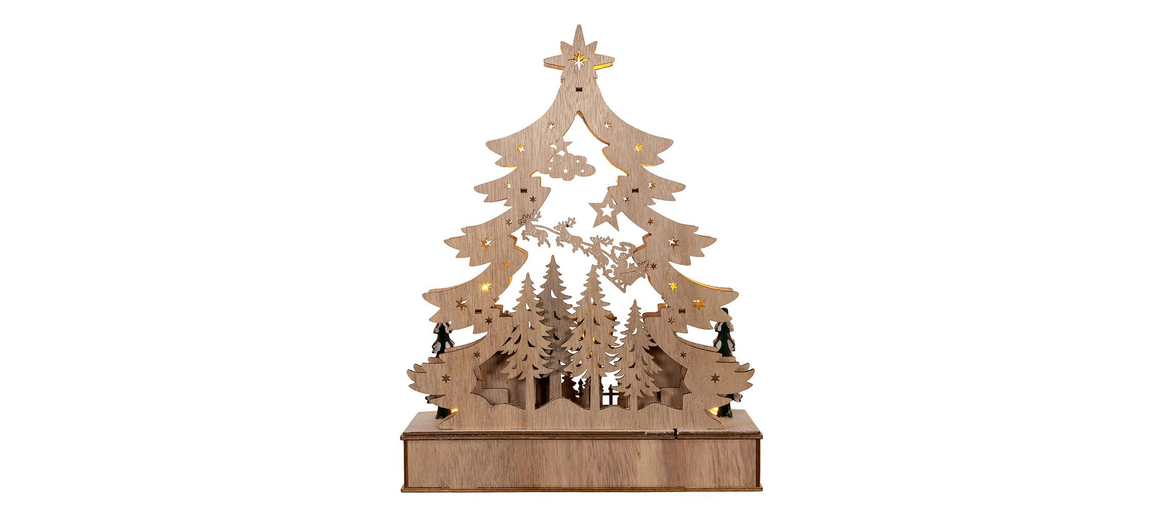 Kurt Adler 12.6-Inch Battery Operated Lighted Christmas Tree Village