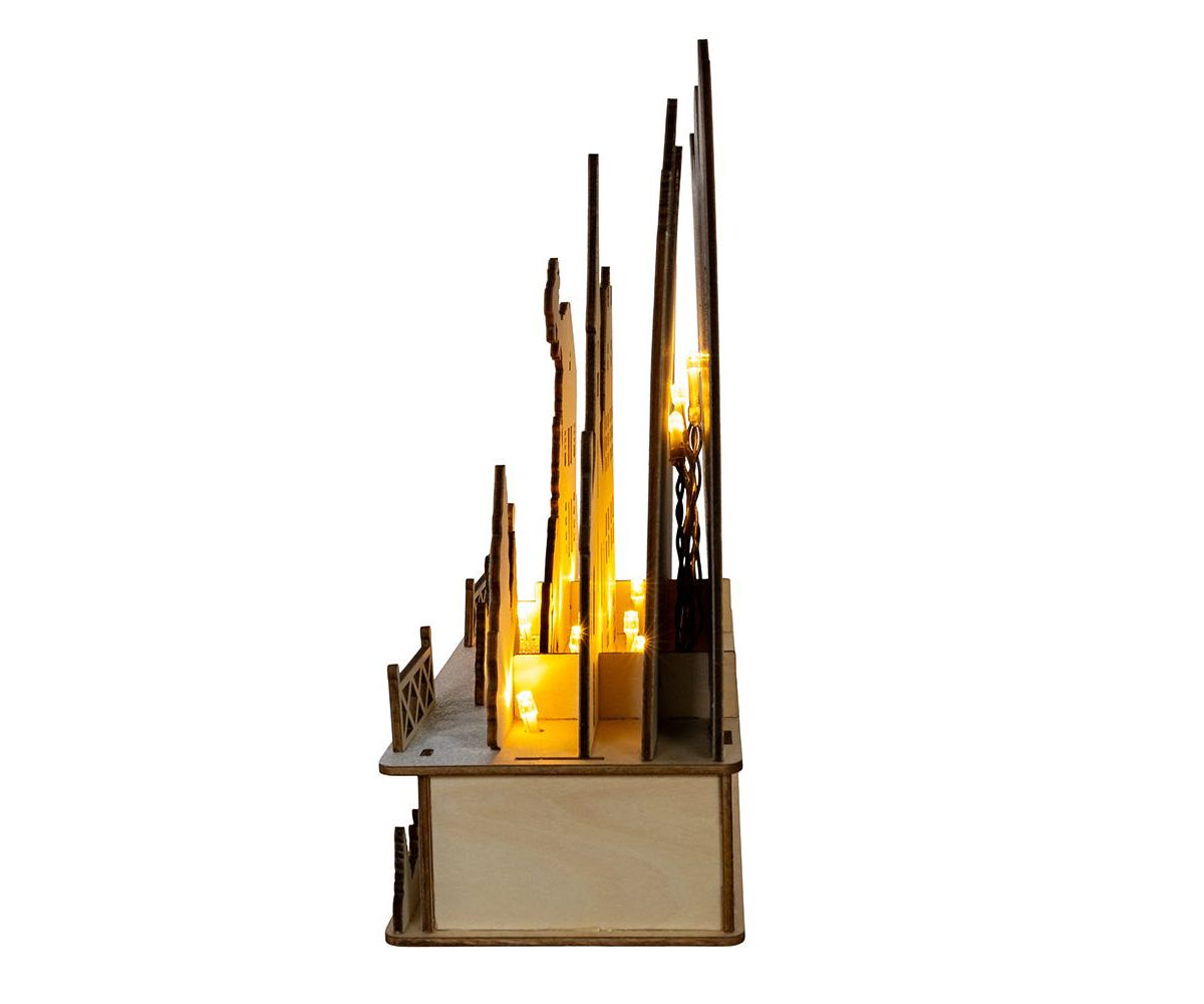 Kurt Adler 9.8-Inch Battery Operated LED Lighted Christmas Tree Village