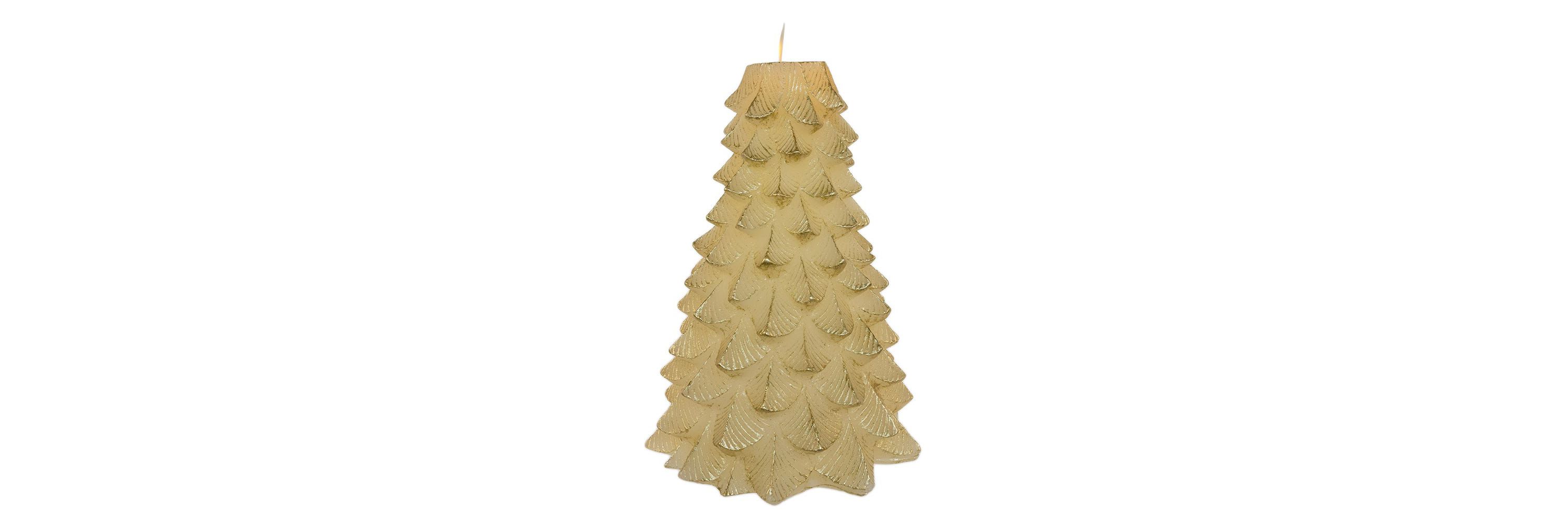 Kurt Adler 9-Inch Battery Operated Gold Christmas Tree Candle with LED Flicker Flame