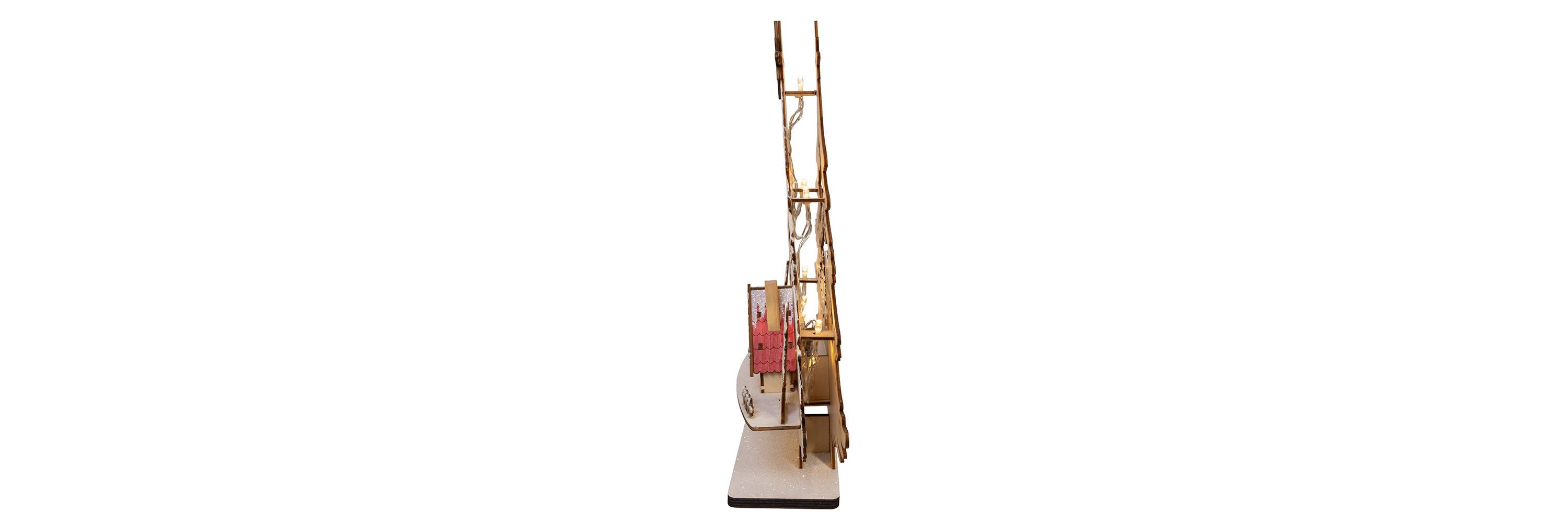 15-Inch Battery Operated 10-Light Tree With Village Scene