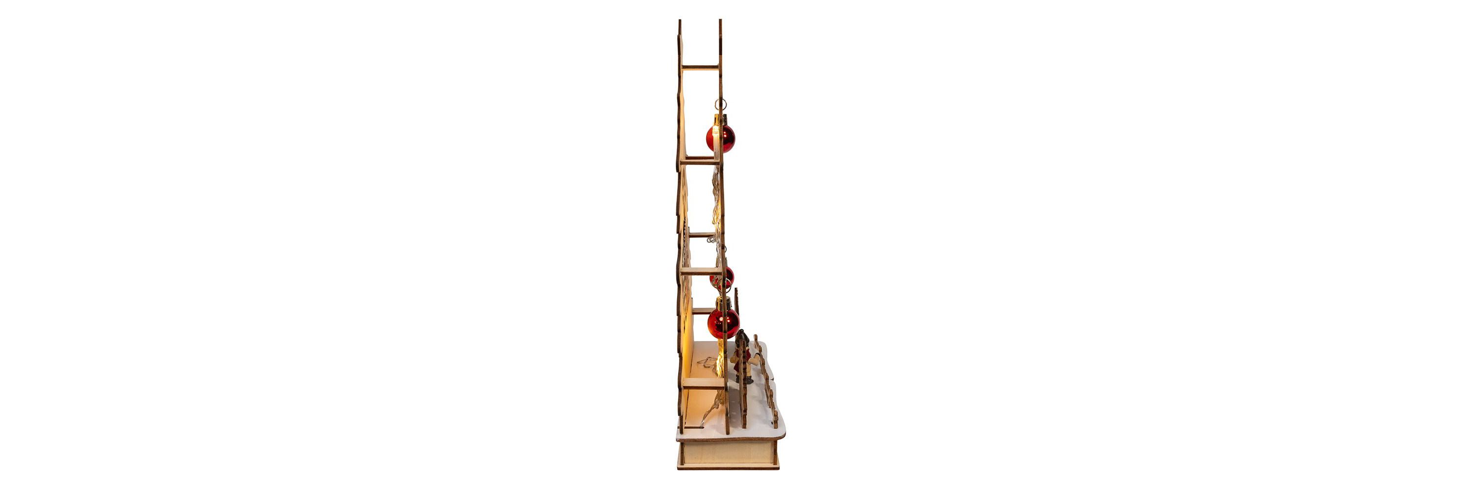 13-Inch Battery Operated LED Lighted Tree With Village Scene Table Piece
