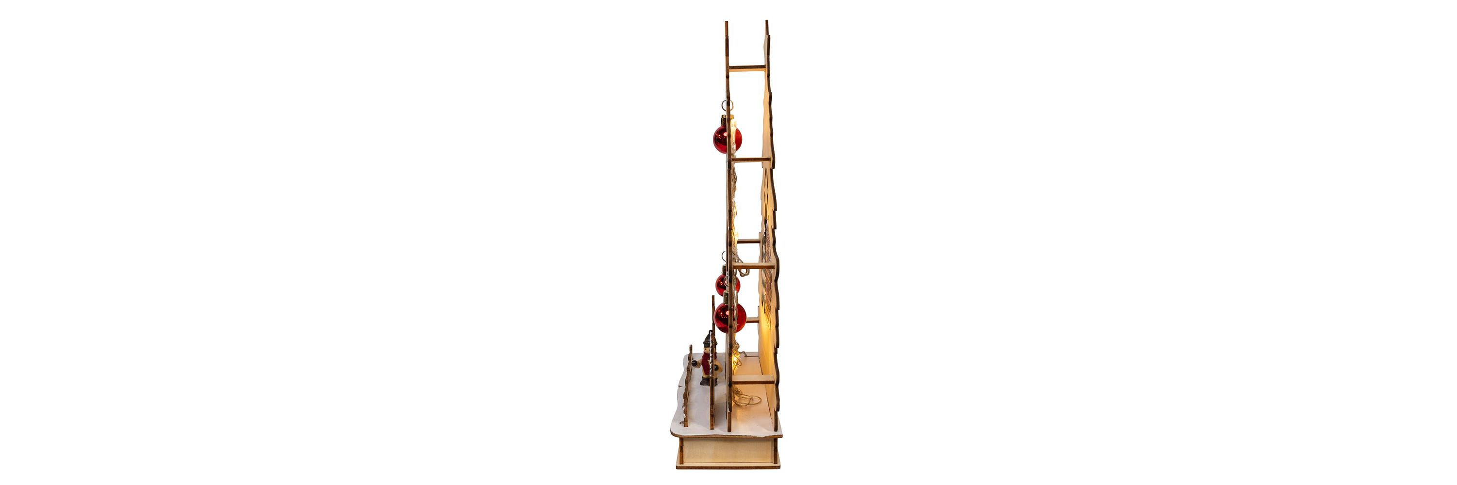 13-Inch Battery Operated LED Lighted Tree With Village Scene Table Piece