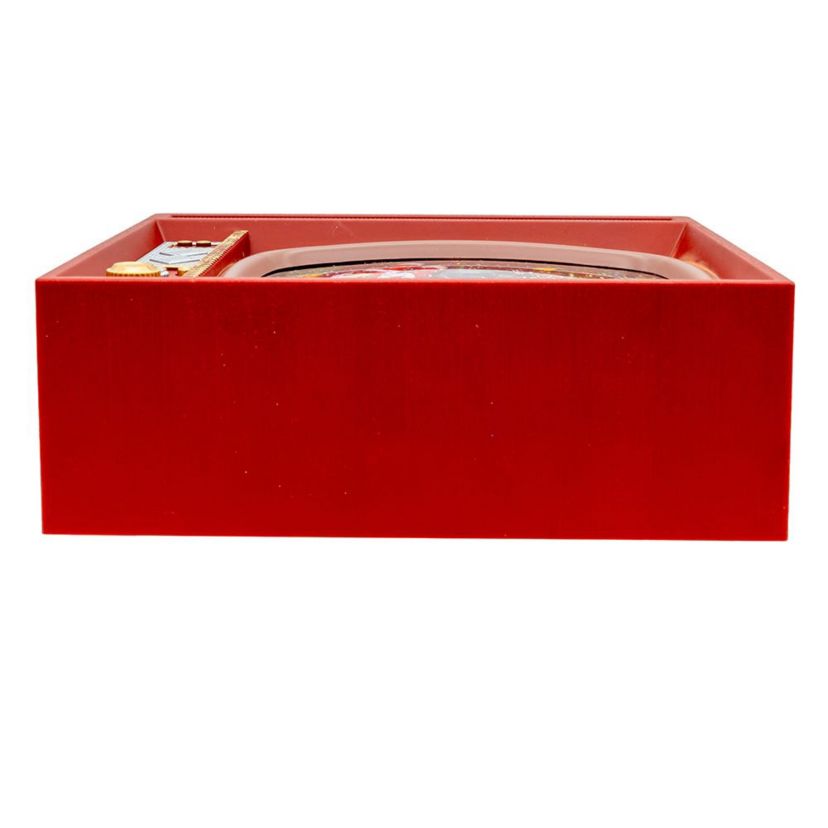 8.325-Inch Battery Operated USB LED Musical TV with Spinning Glitter Water Table Piece