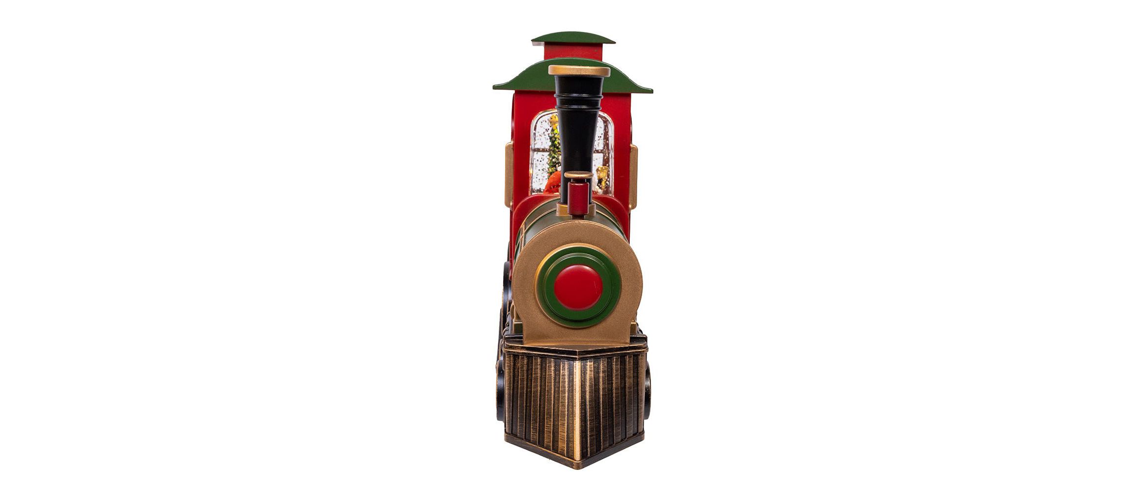 7.625-Inch Battery Operated LED Lighted Santa Train With Spinning Glitter Water