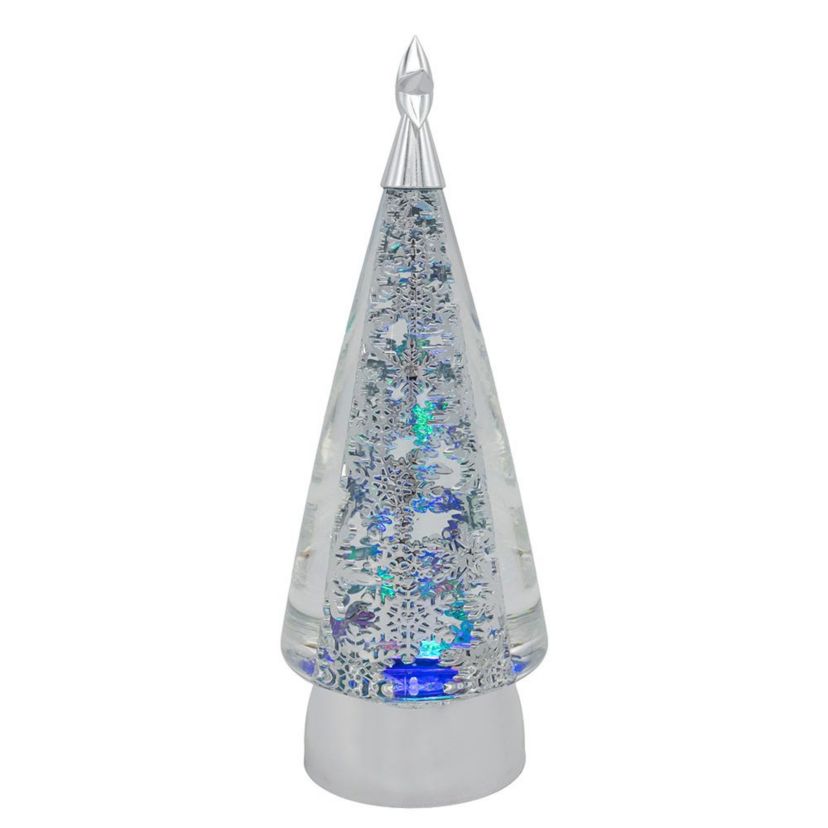 11.5-Inch Battery-Operated USB LED Rotating Christmas Tree