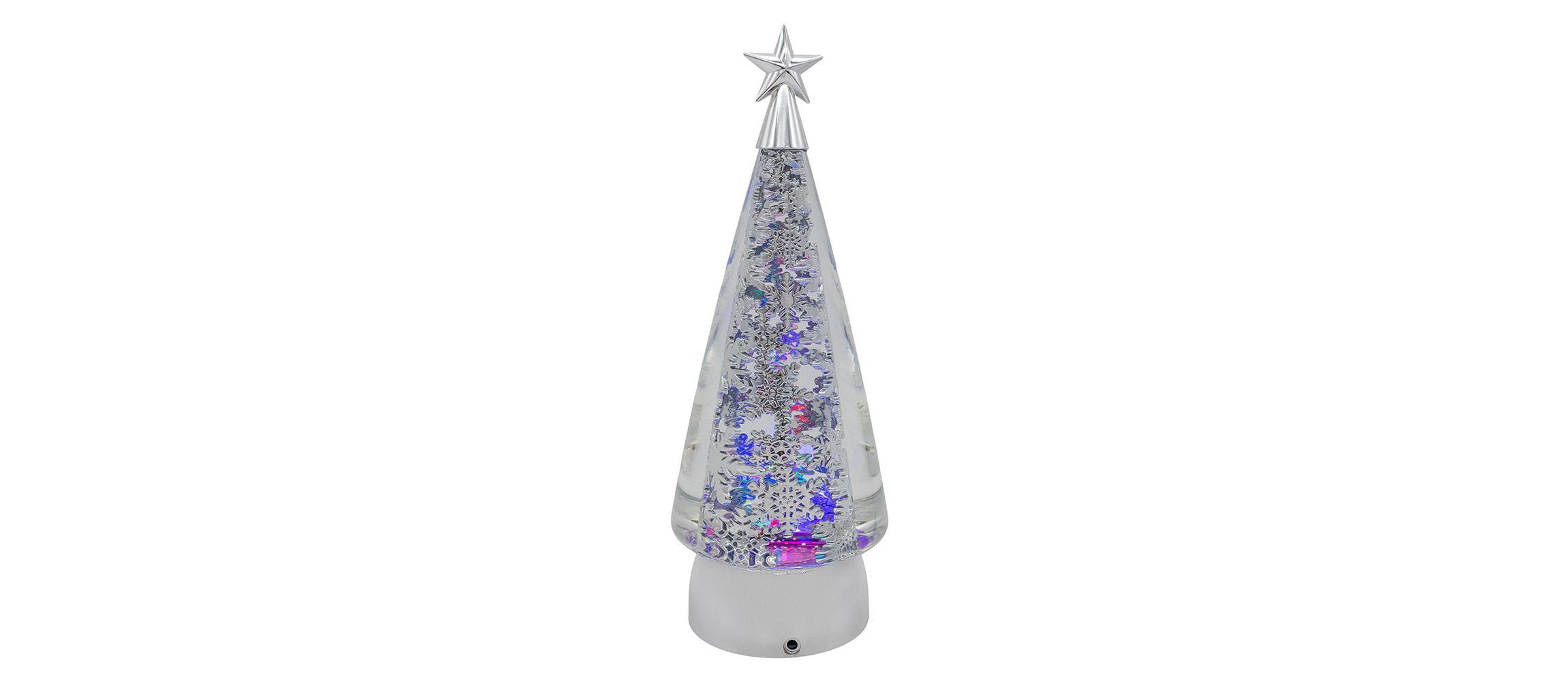 11.5-Inch Battery-Operated USB LED Rotating Christmas Tree