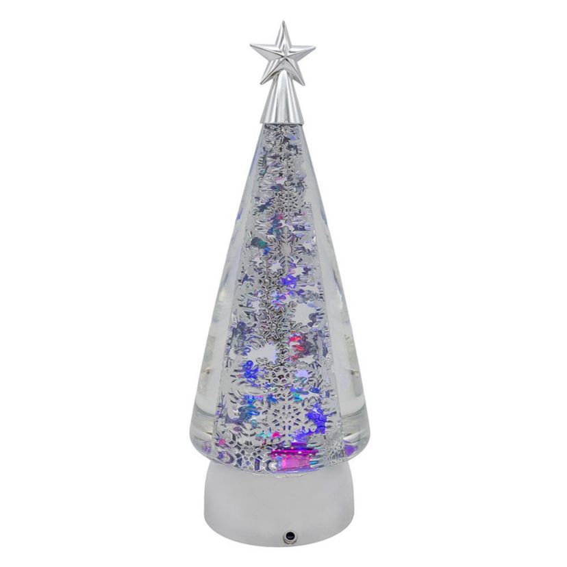 11.5-Inch Battery-Operated USB LED Rotating Christmas Tree