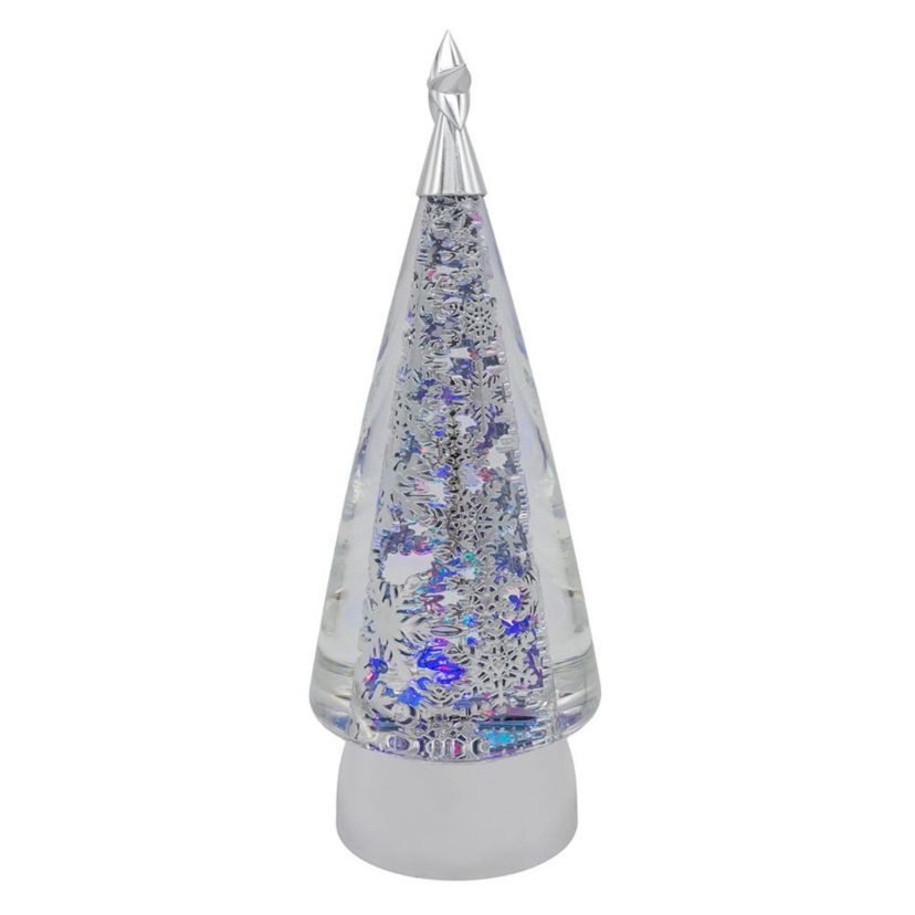 11.5-Inch Battery-Operated USB LED Rotating Christmas Tree