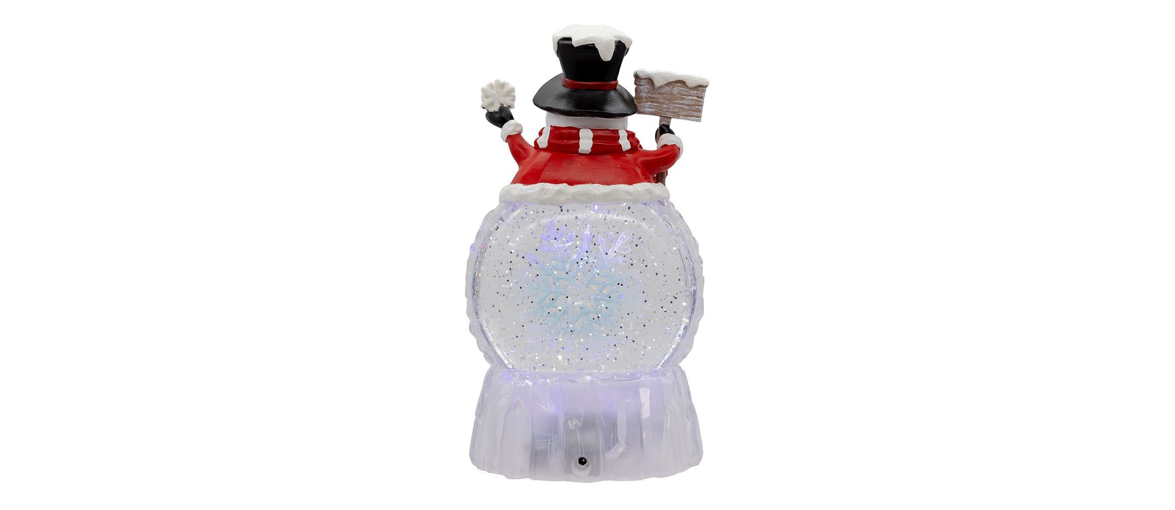 9.25-Inch Battery Operated USB Christmas Snowman Water Globe