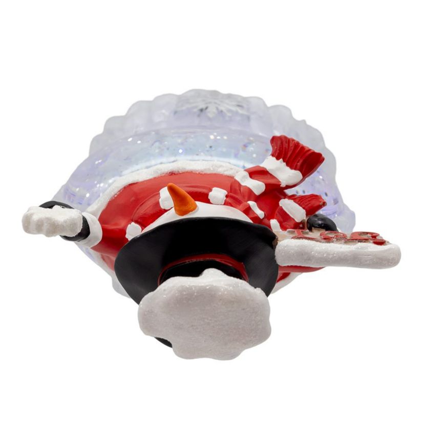 9.25-Inch Battery Operated USB Christmas Snowman Water Globe
