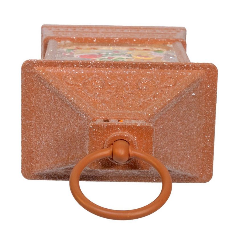 8.37-Inch Battery-Operated USB LED Lighted Gingerbread Water Lantern