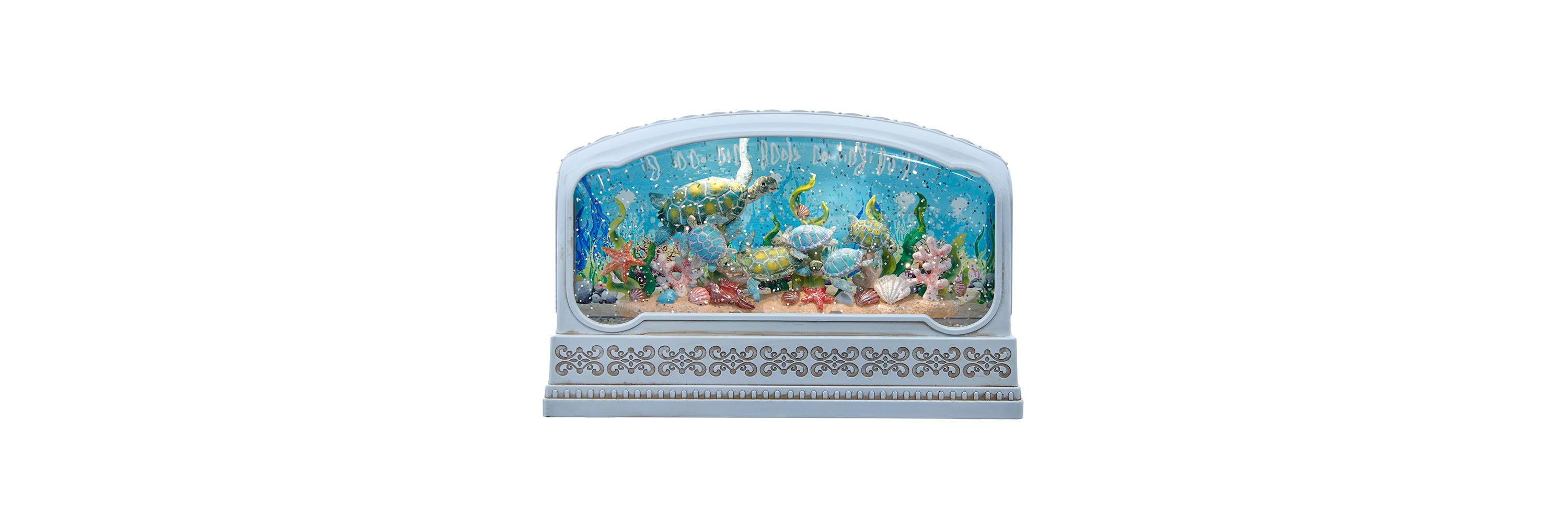 6-Inch Battery Operated USB LED Lighted Marine Scene Water Lantern