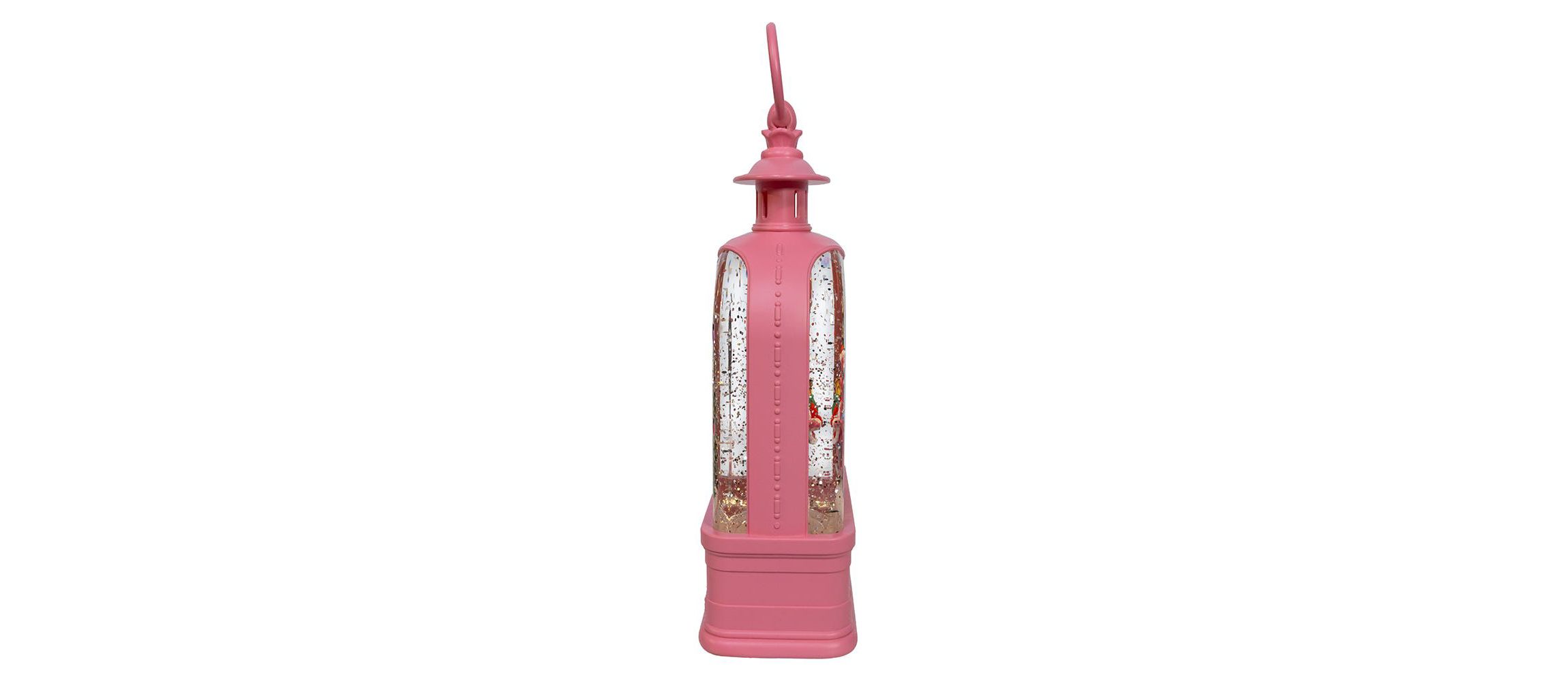 9.75-Inch Battery Operated USB LED Lighted Flamingo Riding Motorcycle Water Lantern