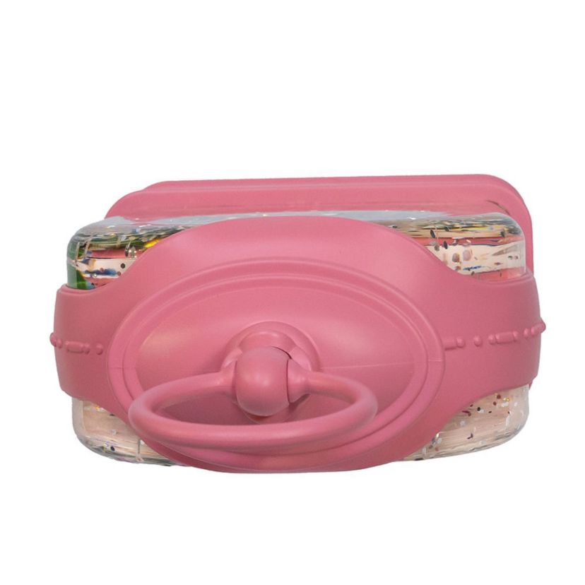 9.75-Inch Battery Operated USB LED Lighted Flamingo Riding Motorcycle Water Lantern