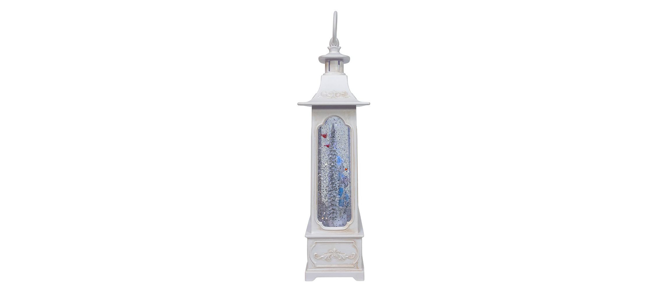 12.75-Inch Battery Operated USB LED Lighted Snowmen and Penguins Water Lantern