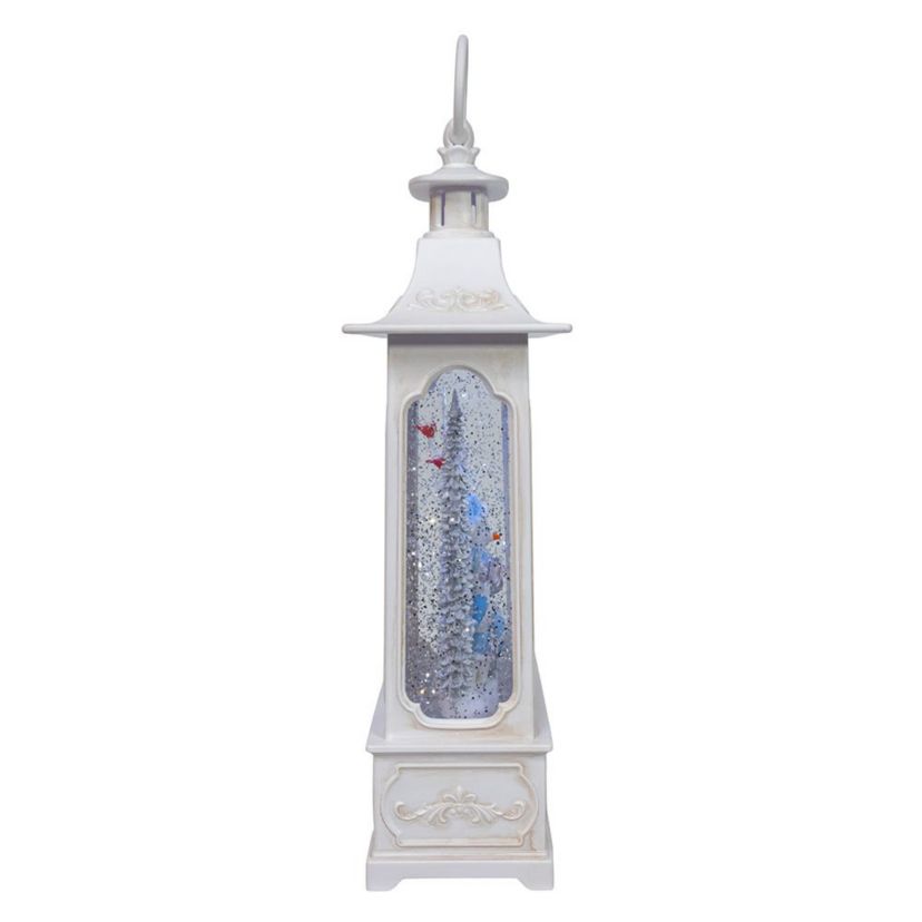 12.75-Inch Battery Operated USB LED Lighted Snowmen and Penguins Water Lantern