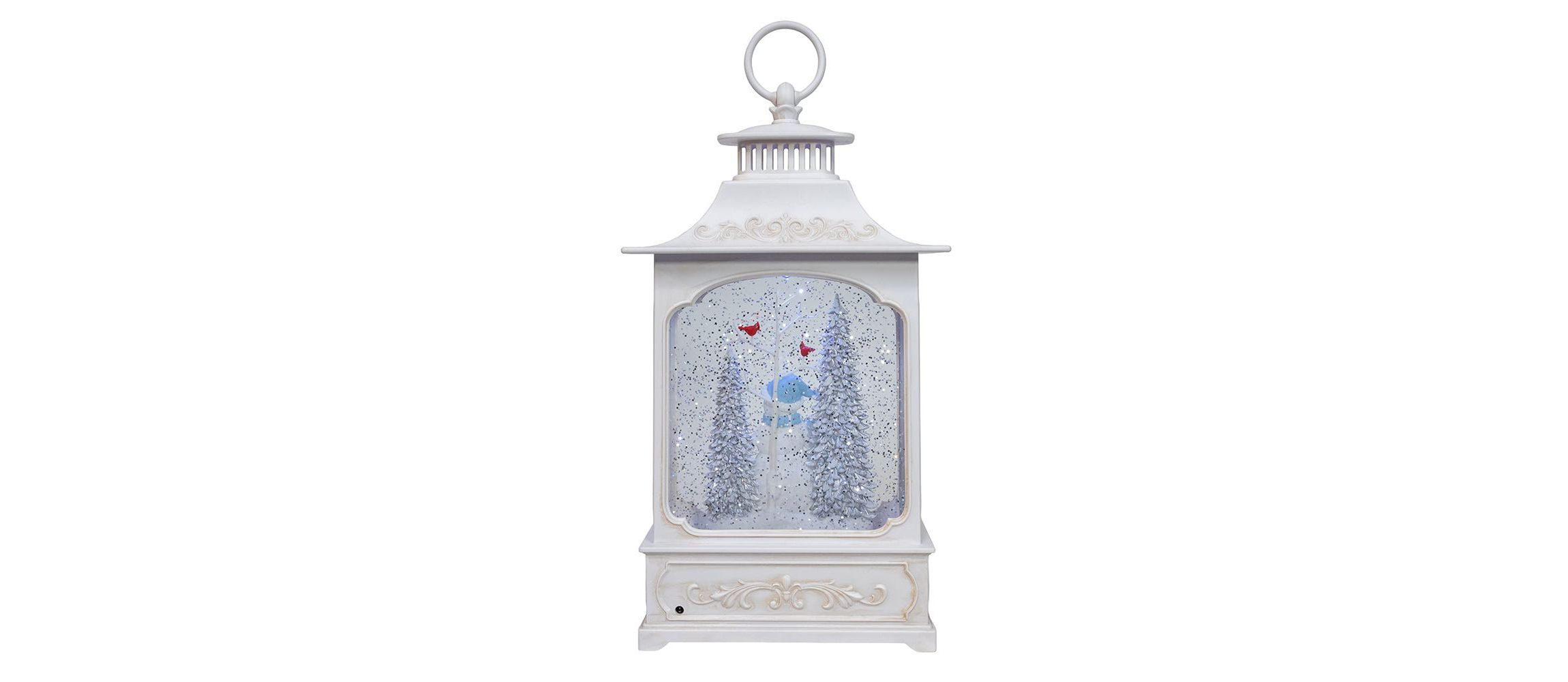 12.75-Inch Battery Operated USB LED Lighted Snowmen and Penguins Water Lantern