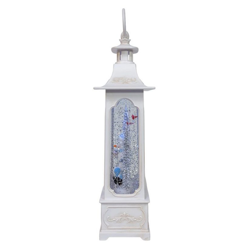 12.75-Inch Battery Operated USB LED Lighted Snowmen and Penguins Water Lantern