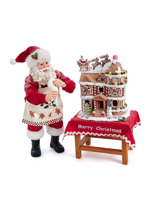 Possible Dreams Santa Claus Reindeer Ride Fabric Clothtique Holiday Xmas Dept 56