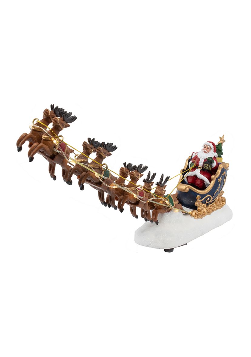 LED Santa with Sleigh Table Piece