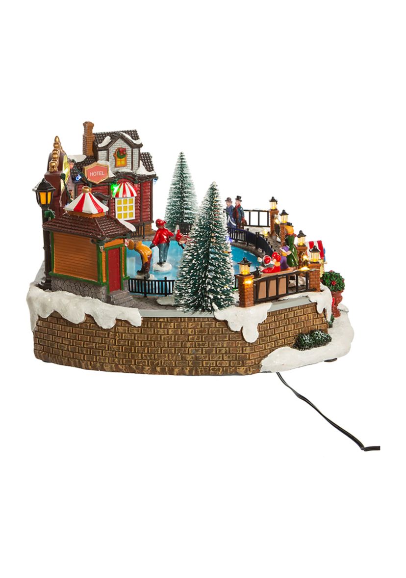 6.5-Inch LED Musical Ice Hockey Rink Table Piece