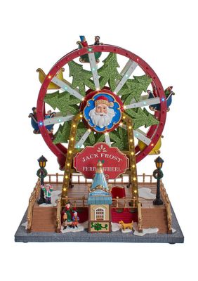 Kurt S. Adler 13-Inch Lighted Musical Christmas Ferris Wheel with Motion