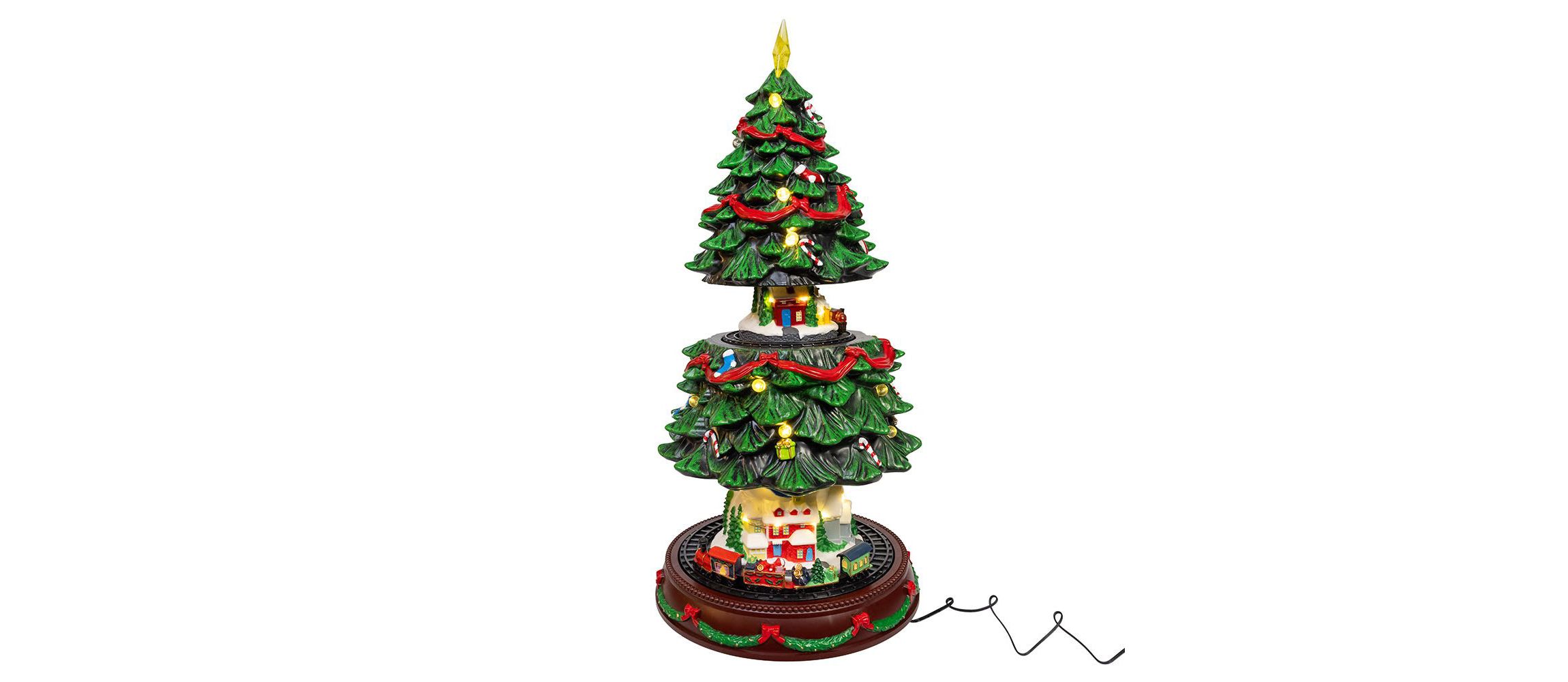 Musical Animated Christmas Tree Table Piece