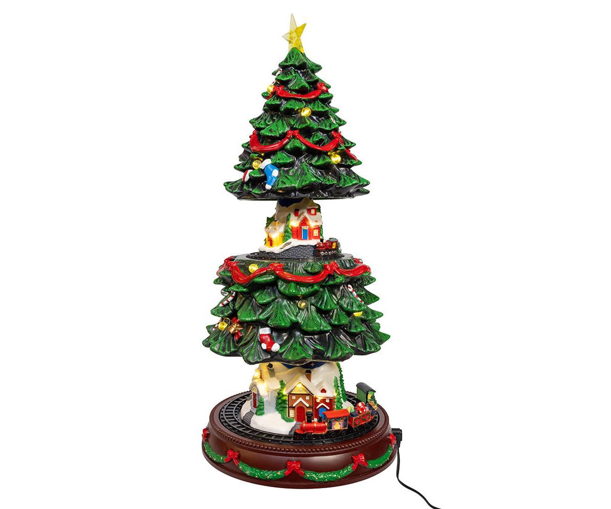 Musical Animated Christmas Tree Table Piece
