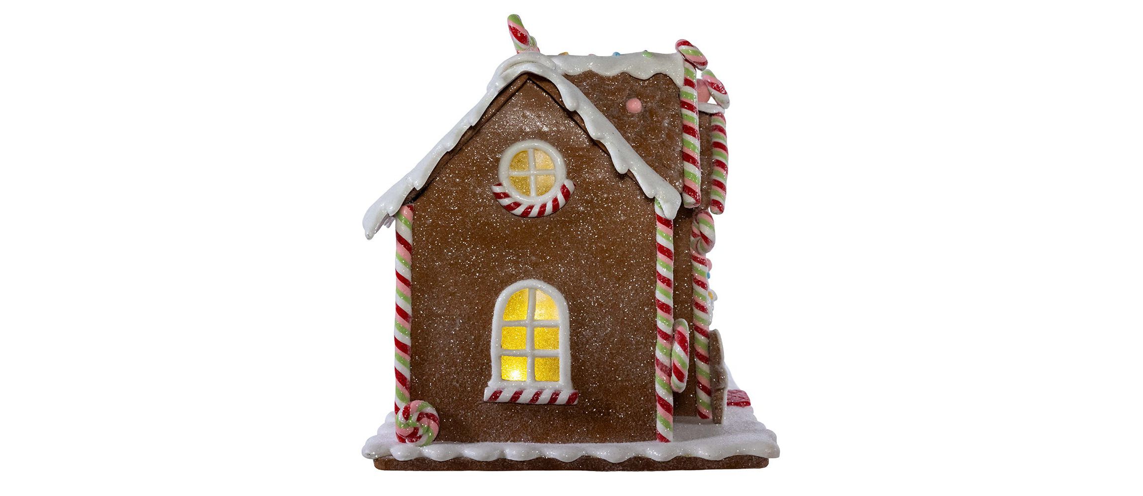 Kurt Adler 8.46-Inch Battery Operated LED Lighted Gingerbread Lollipop Shop