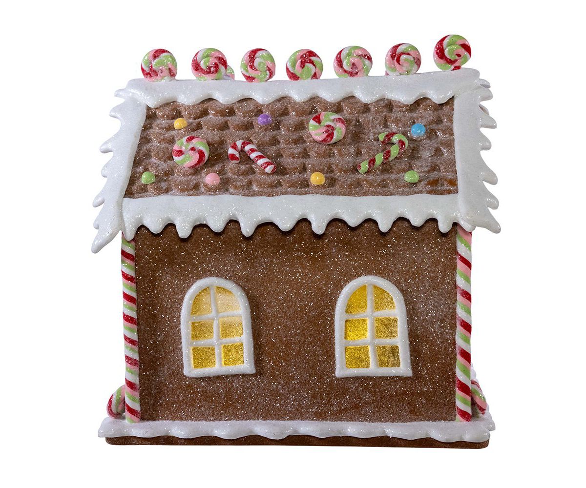 Kurt Adler 8.46-Inch Battery Operated LED Lighted Gingerbread Lollipop Shop