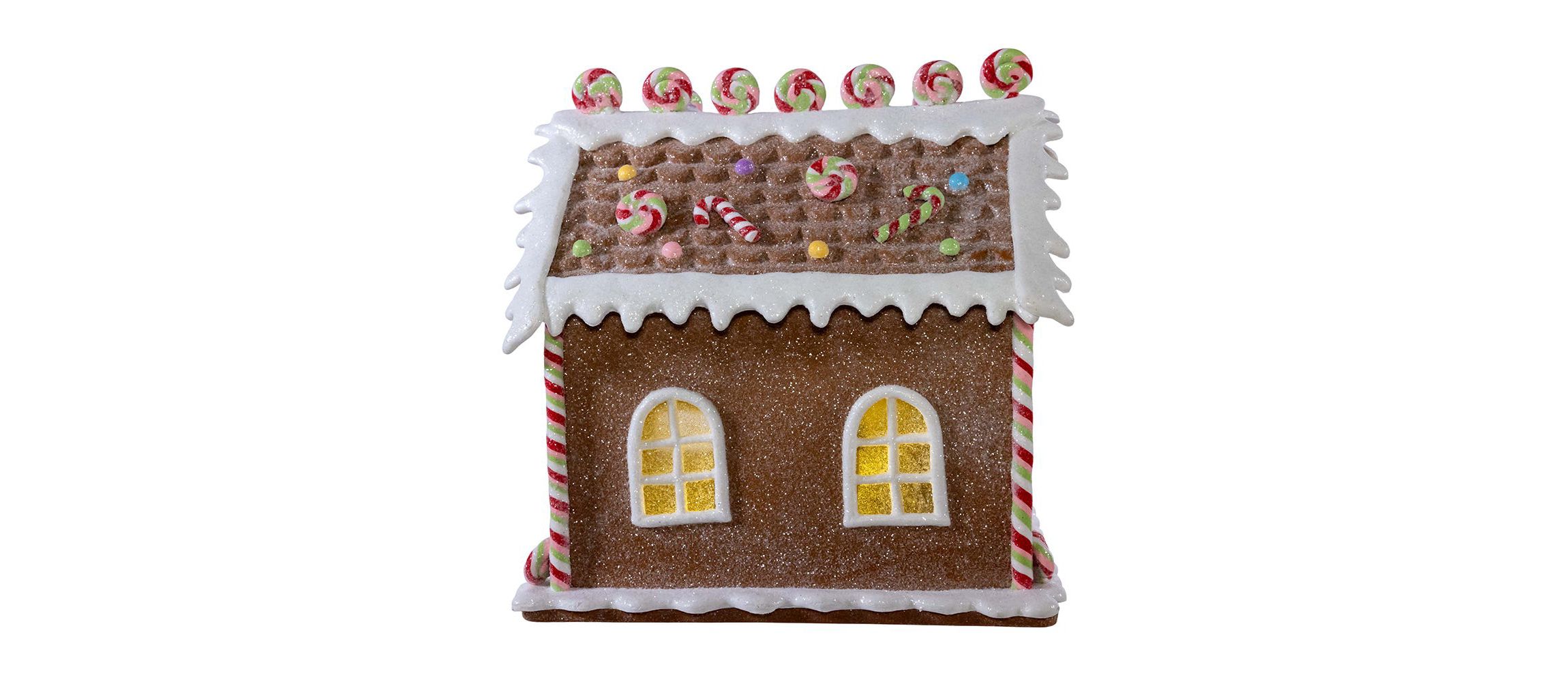 Kurt Adler 8.46-Inch Battery Operated LED Lighted Gingerbread Lollipop Shop