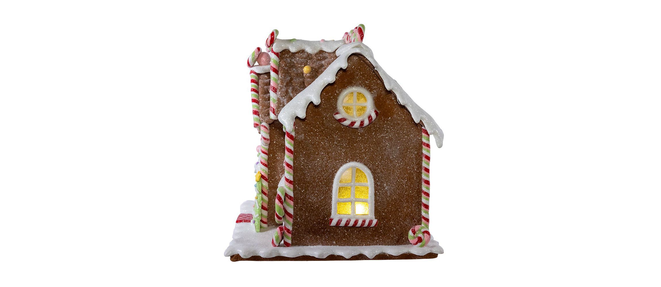 Kurt Adler 8.46-Inch Battery Operated LED Lighted Gingerbread Lollipop Shop