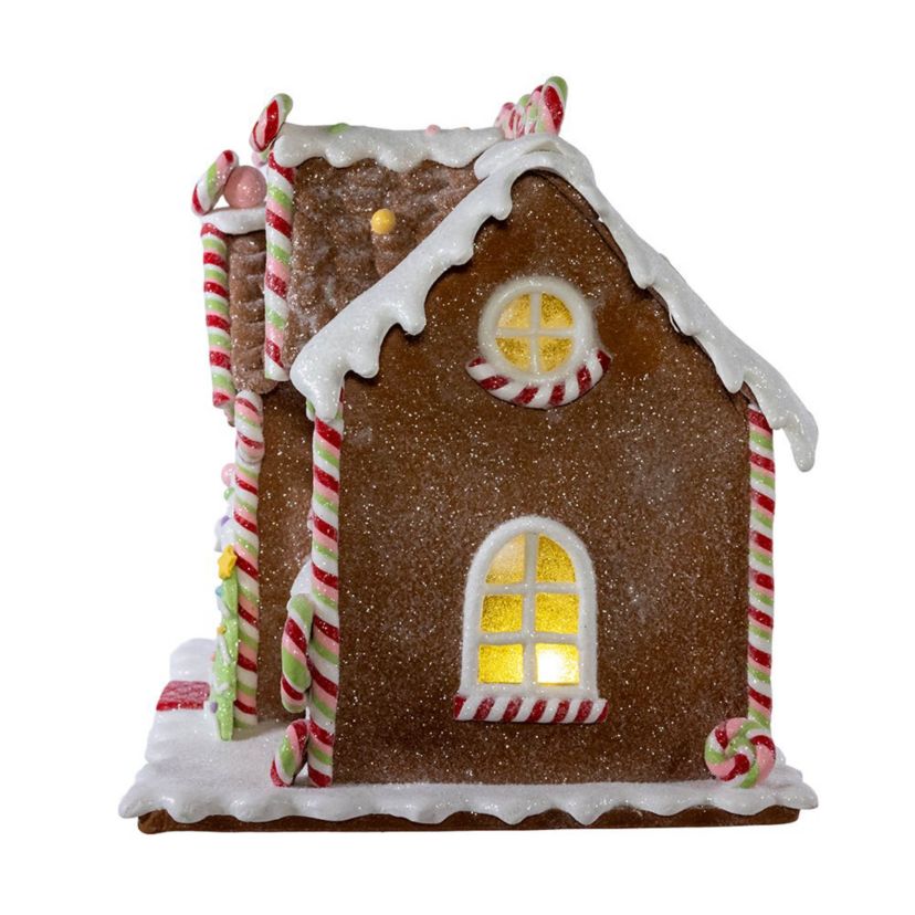 Kurt Adler 8.46-Inch Battery Operated LED Lighted Gingerbread Lollipop Shop