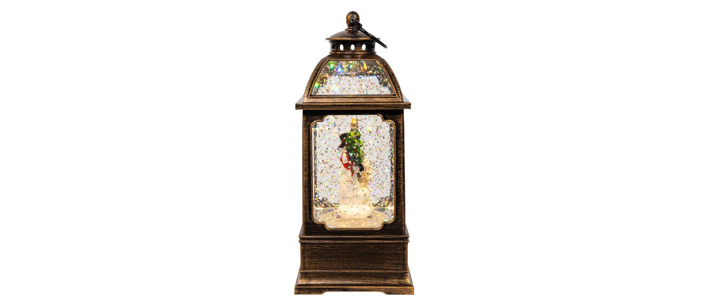 6.54-Inch Battery Operated LED Snowman Water Lantern