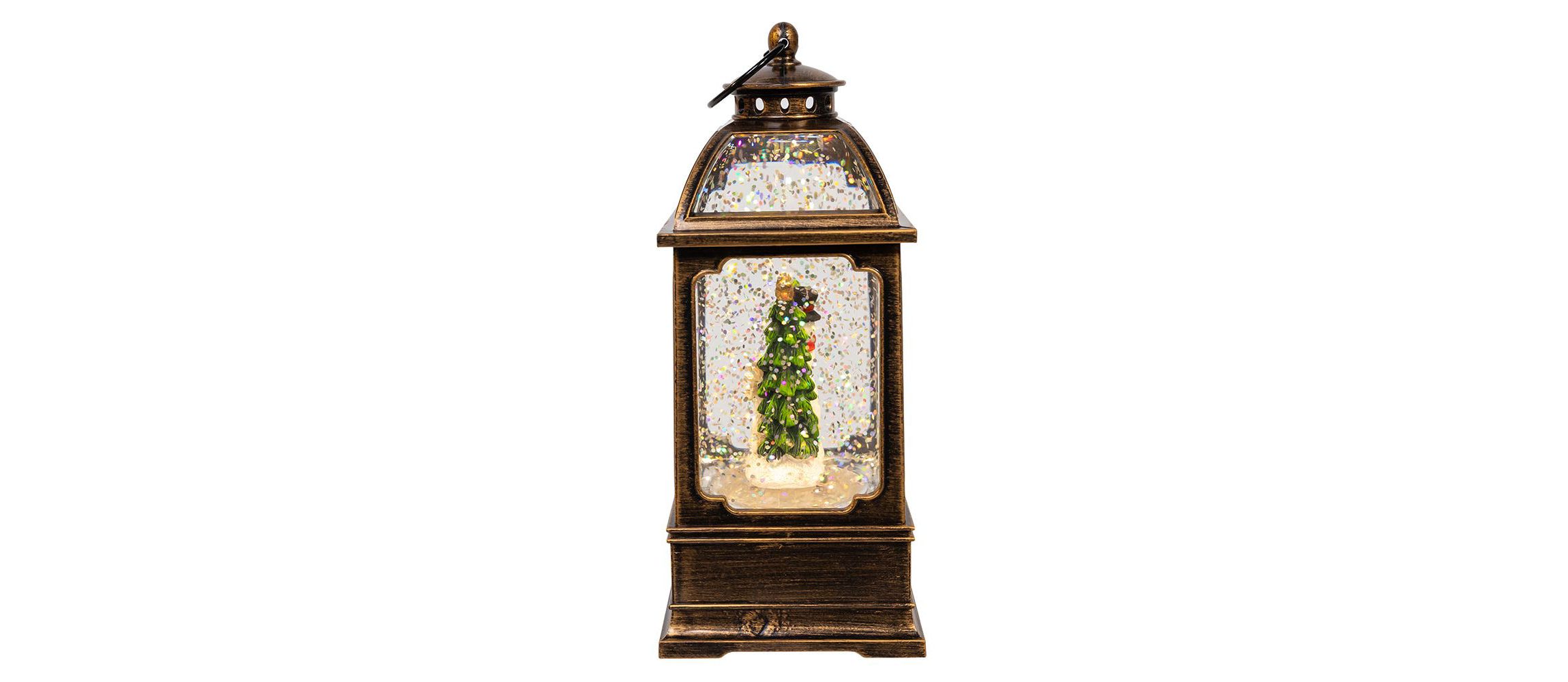 6.54-Inch Battery Operated LED Snowman Water Lantern