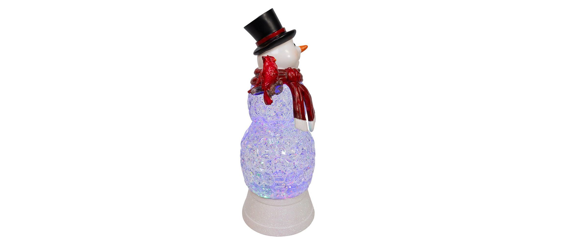 11.42-Inch Battery Operated LED Swirl Glitter Snowman