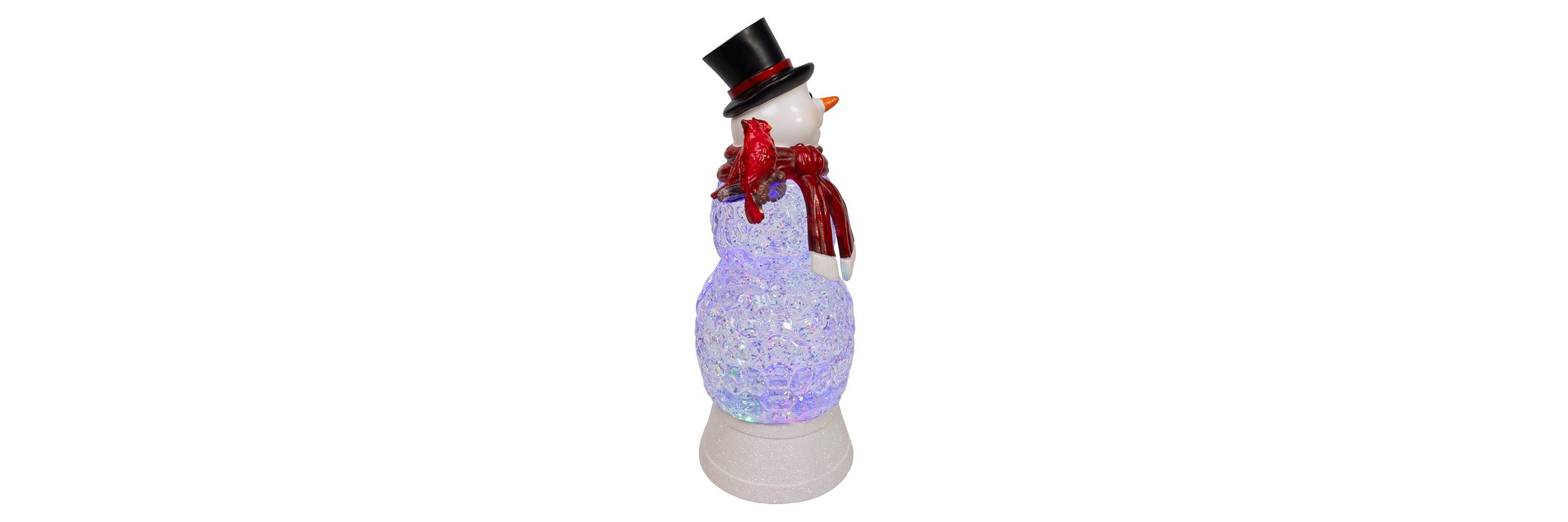 11.42-Inch Battery Operated LED Swirl Glitter Snowman