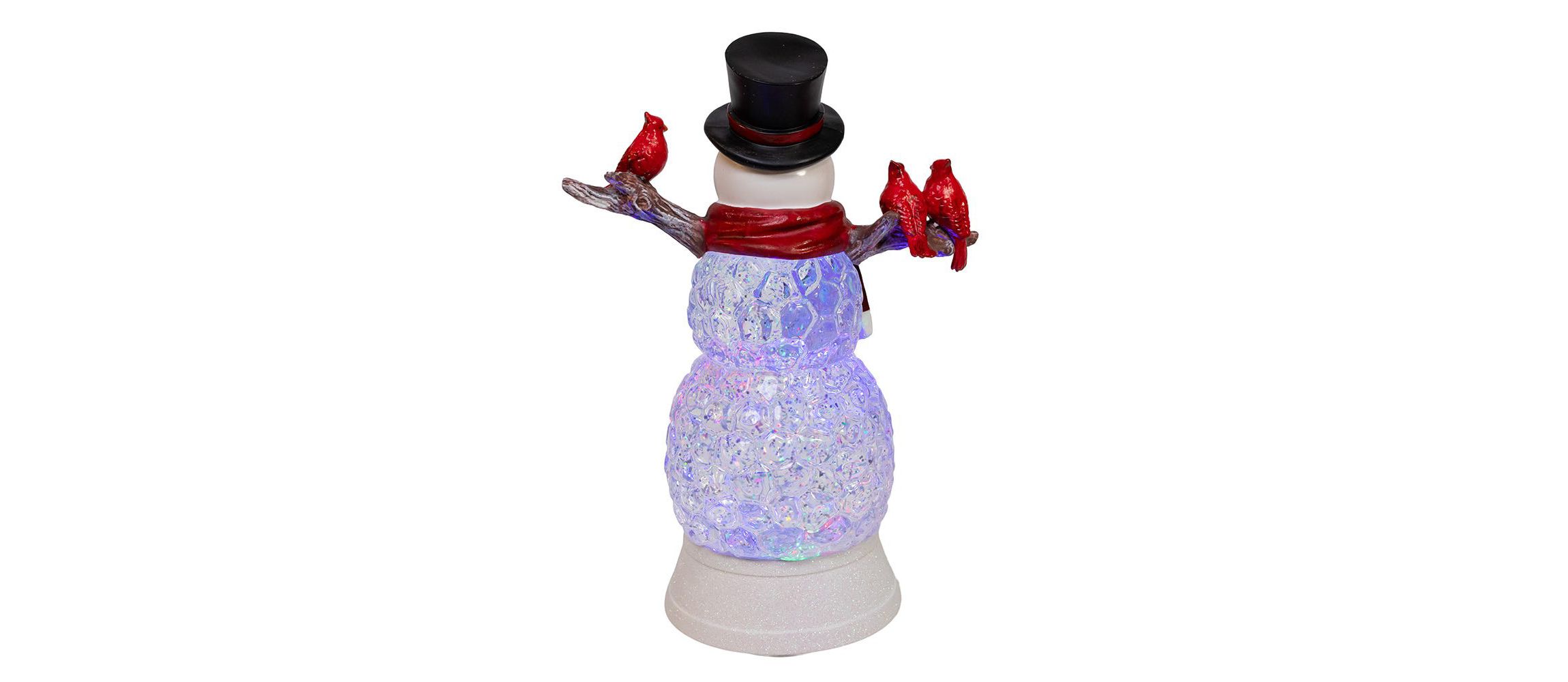 11.42-Inch Battery Operated LED Swirl Glitter Snowman