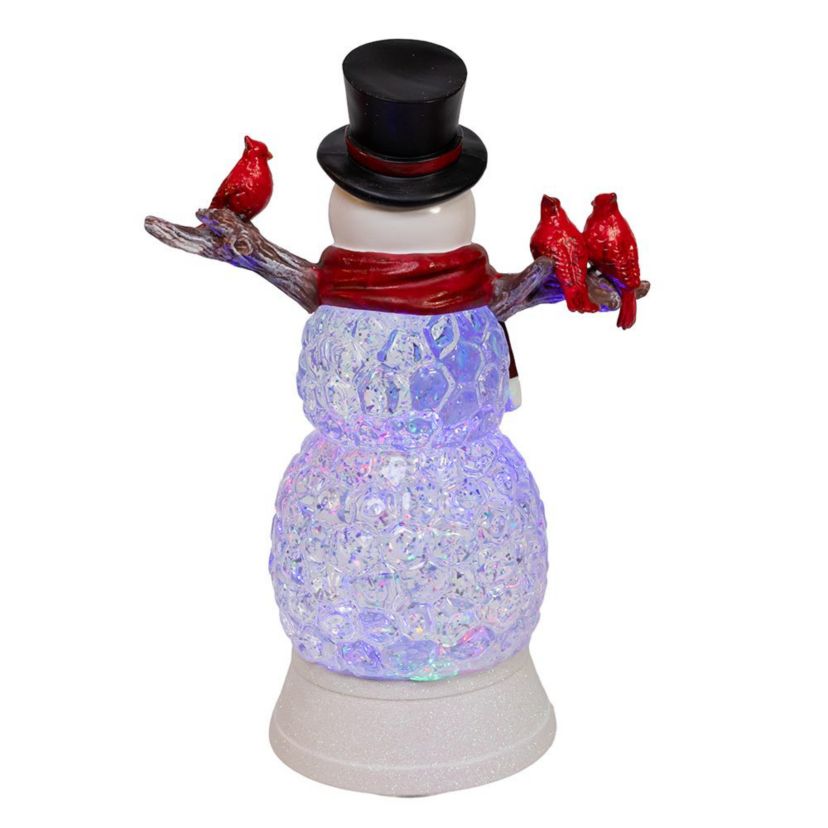 11.42-Inch Battery Operated LED Swirl Glitter Snowman
