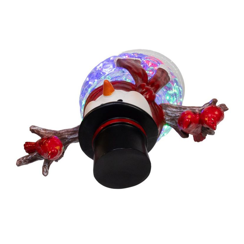 11.42-Inch Battery Operated LED Swirl Glitter Snowman