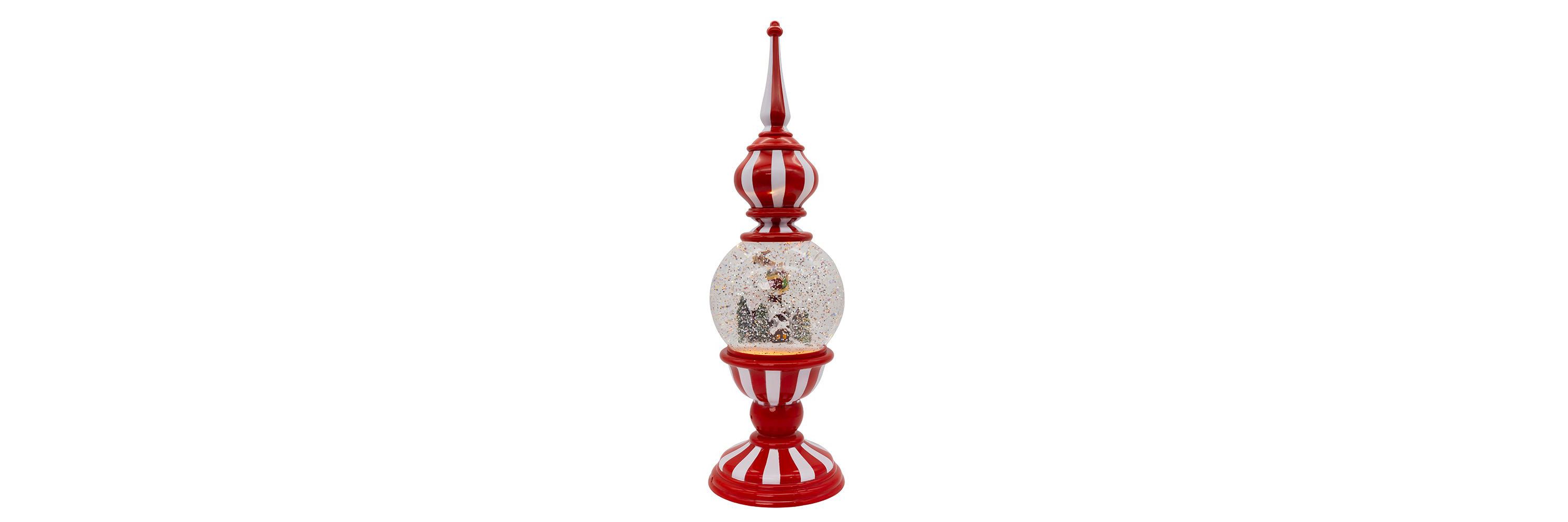 16-Inch Battery Operated Lighted Tower with Santa Scene Village