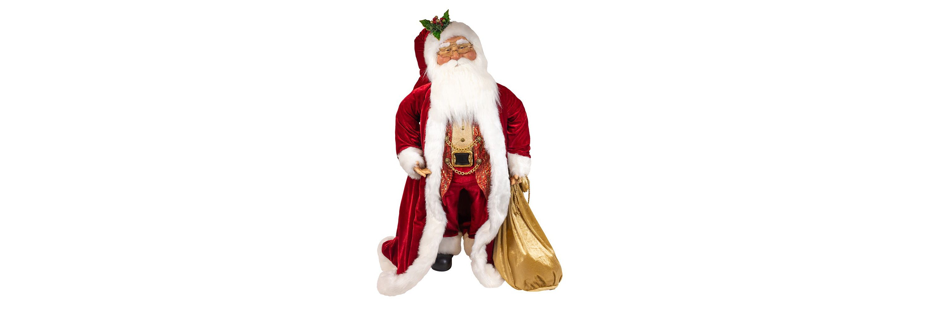Kurt Adler 40-Inch Jacqueline Kent Traditional Santa With Bag