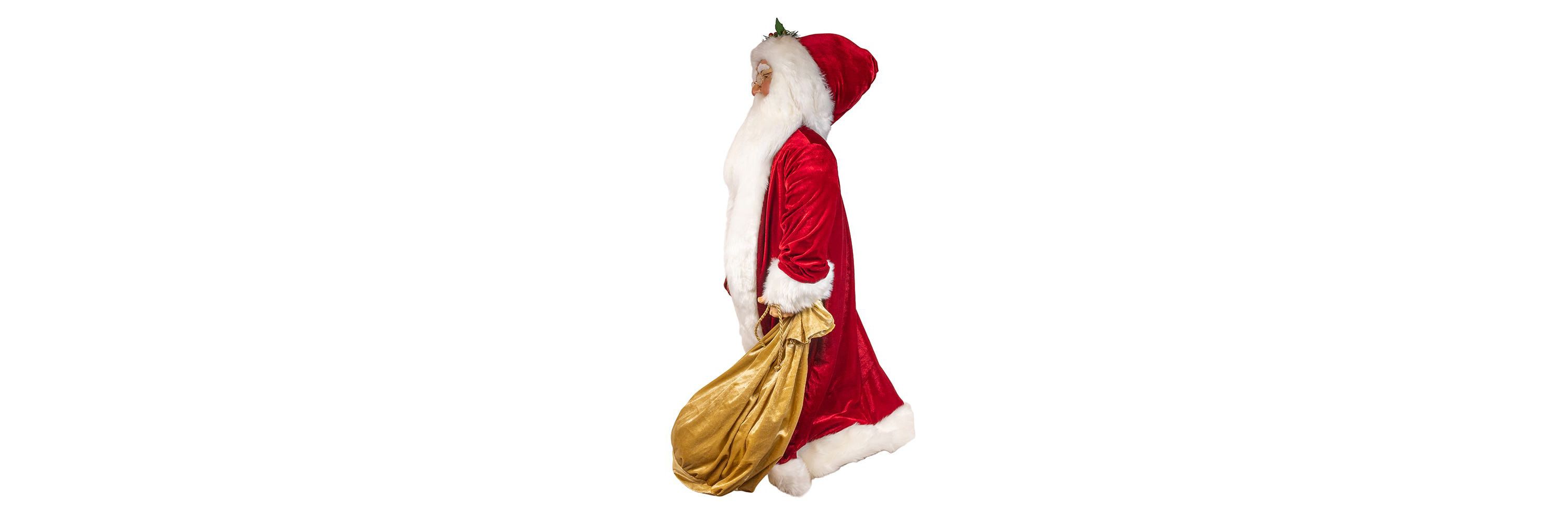 Kurt Adler 40-Inch Jacqueline Kent Traditional Santa With Bag