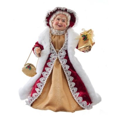 Kurt S. Adler 17-Inch Jacqueline Kent Red and Gold Mrs. Claus Figurine
