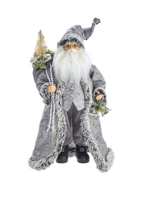 18 Inch Kringle Klaus Silver Santa 