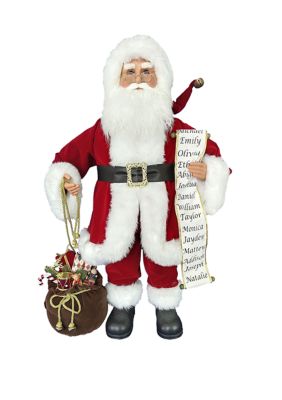 34 Inch Kringle Klaus Traditional Santa and List 