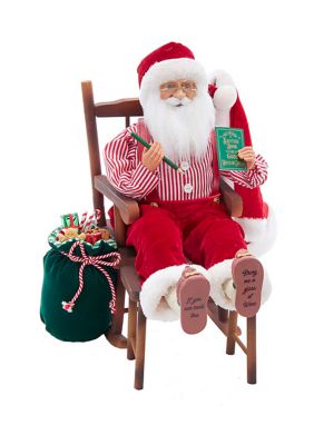 16-Inch Kringle Klaus Sitting in Chair