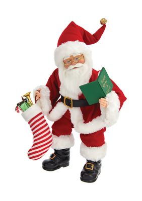 Kringle Klaus Santa with Book and Stocking